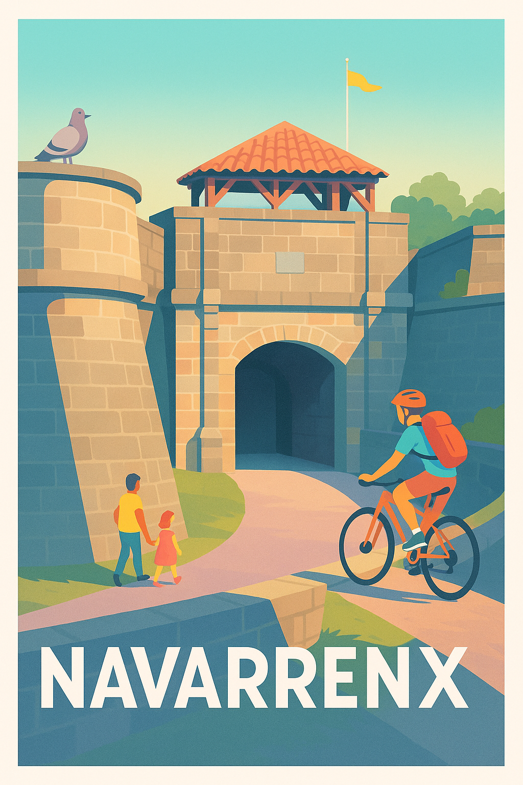 Affiche Navarrenx — Découvrez la cité fortifiée et ses doux chemins · poster d'art de Navarrenx