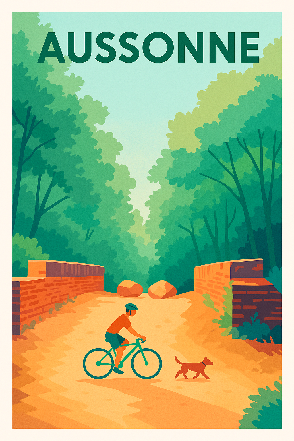 Affiche de Aussonne - Évasion nature à vélo