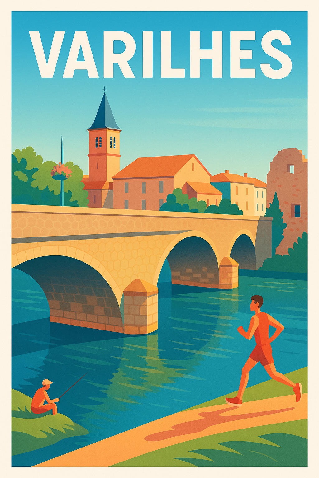 Affiche de Varilhes - Charme paisible au fil de l'eau