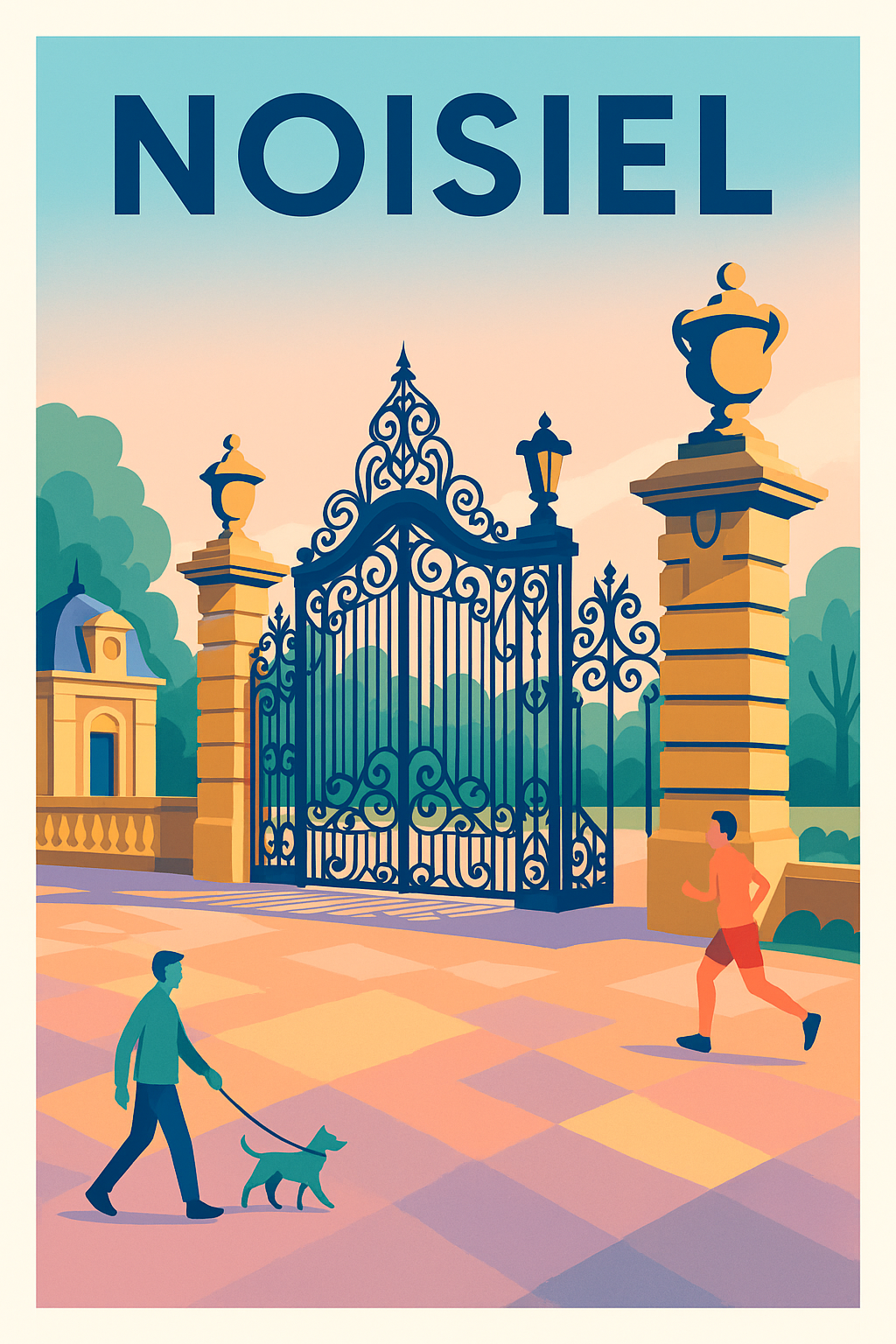 Affiche de Noisiel - Entrée majestueuse et moments de vie