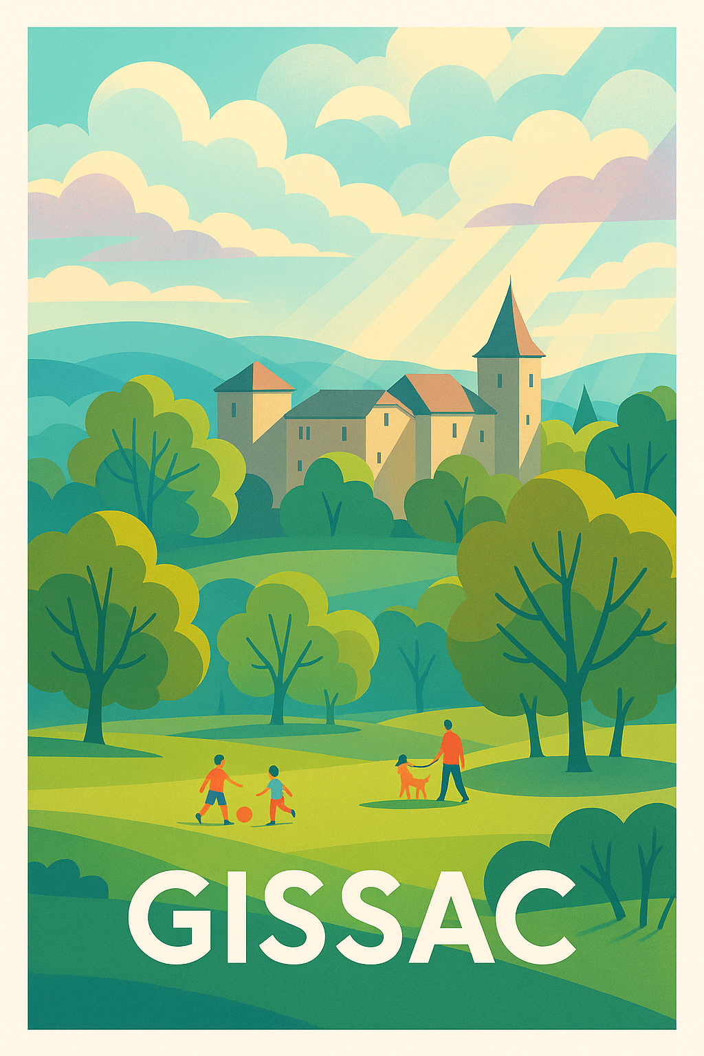 Affiche Gissac — Douceur de vie et nature préservée · poster d'art de Gissac
