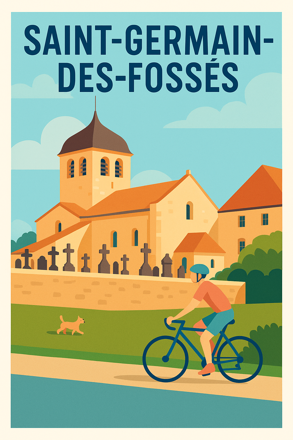Affiche de Saint-Germain-des-Fossés - Une balade paisible au cœur de la ville