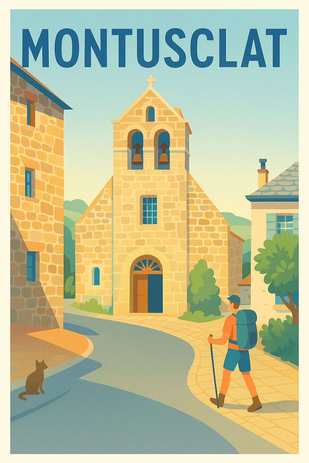 Affiche Montusclat — L'escapade paisible en Haute-Loire · poster d'art de Montusclat
