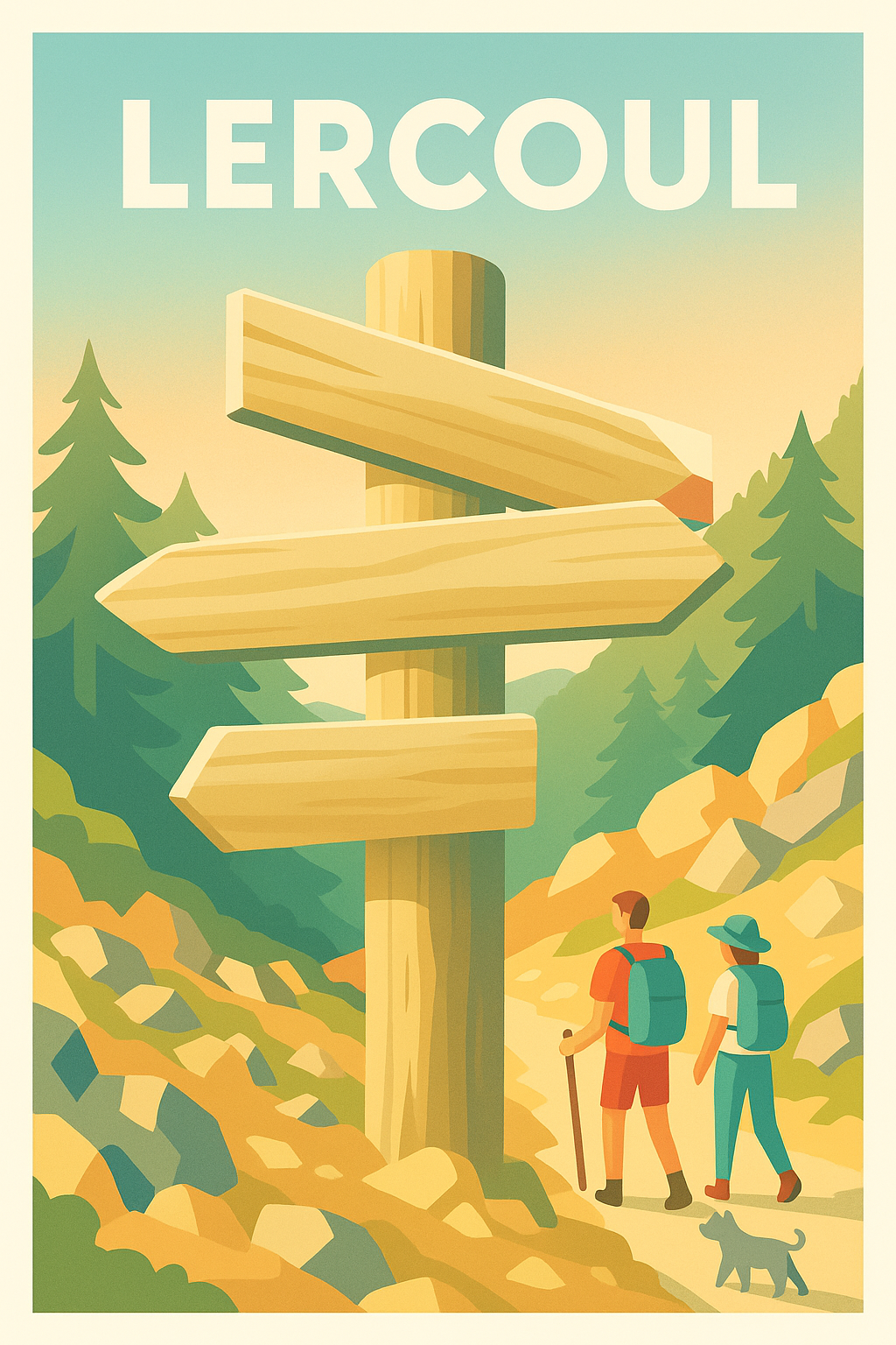 Affiche Lercoul — Aventure et nature au cœur des Pyrénées · poster d'art de Lercoul
