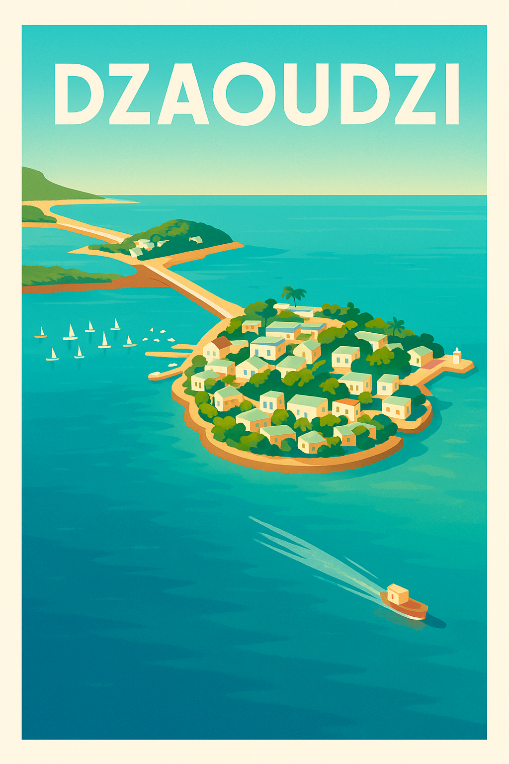 Affiche de Dzaoudzi - Charme insulaire et douceur de vie