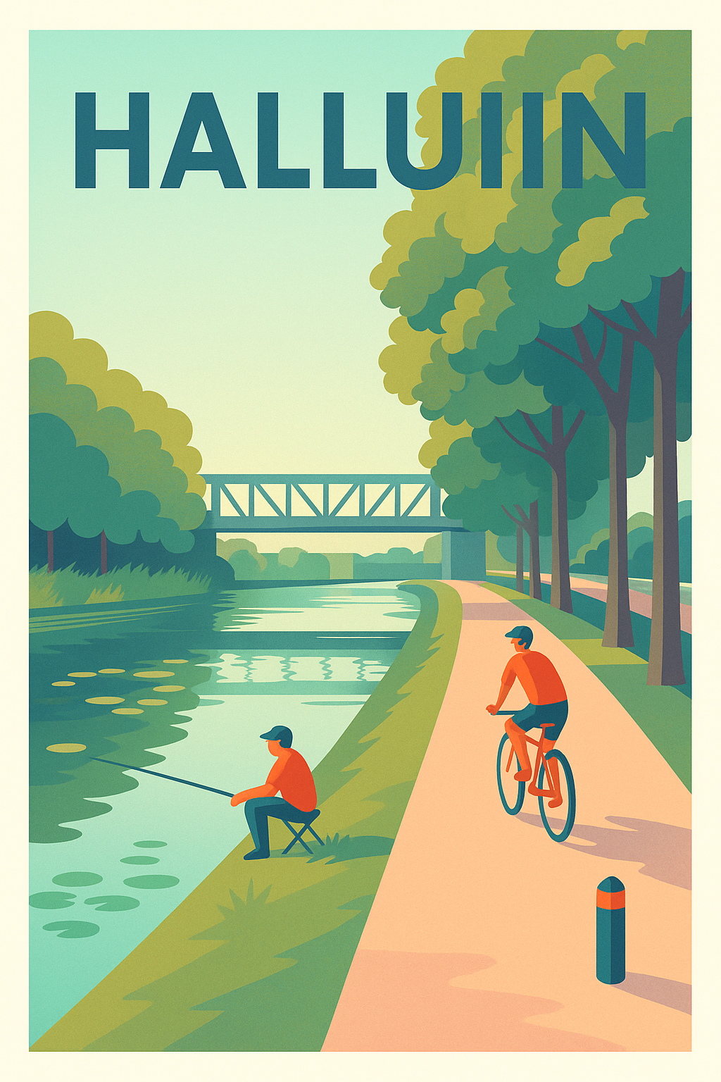 Affiche de Halluin - Balade et détente au bord de l'eau