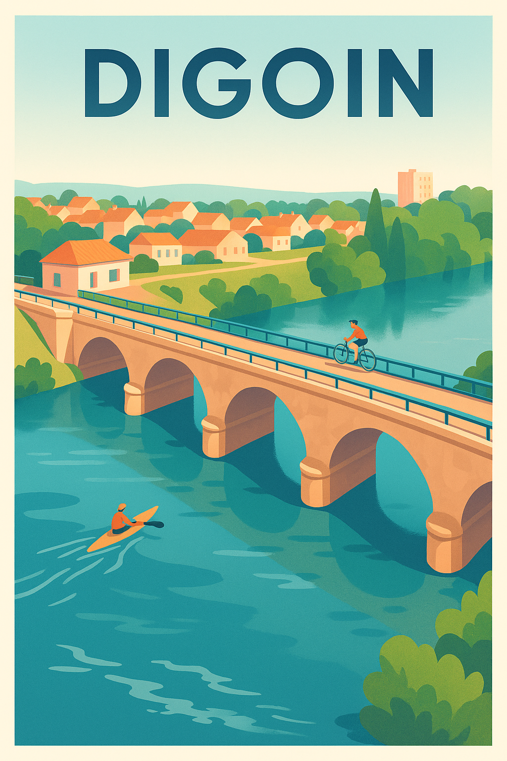 Affiche de Digoin - Évasion au fil de l'eau et du pont historique
