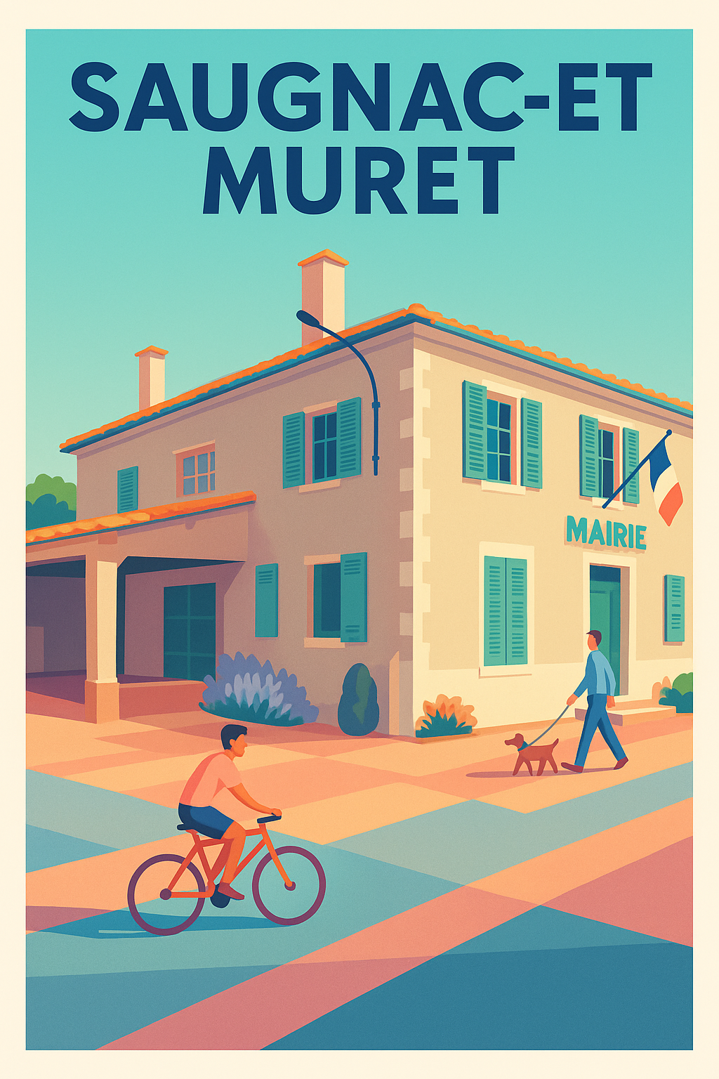 Affiche de Saugnac-et-Muret - Charme paisible du village landais