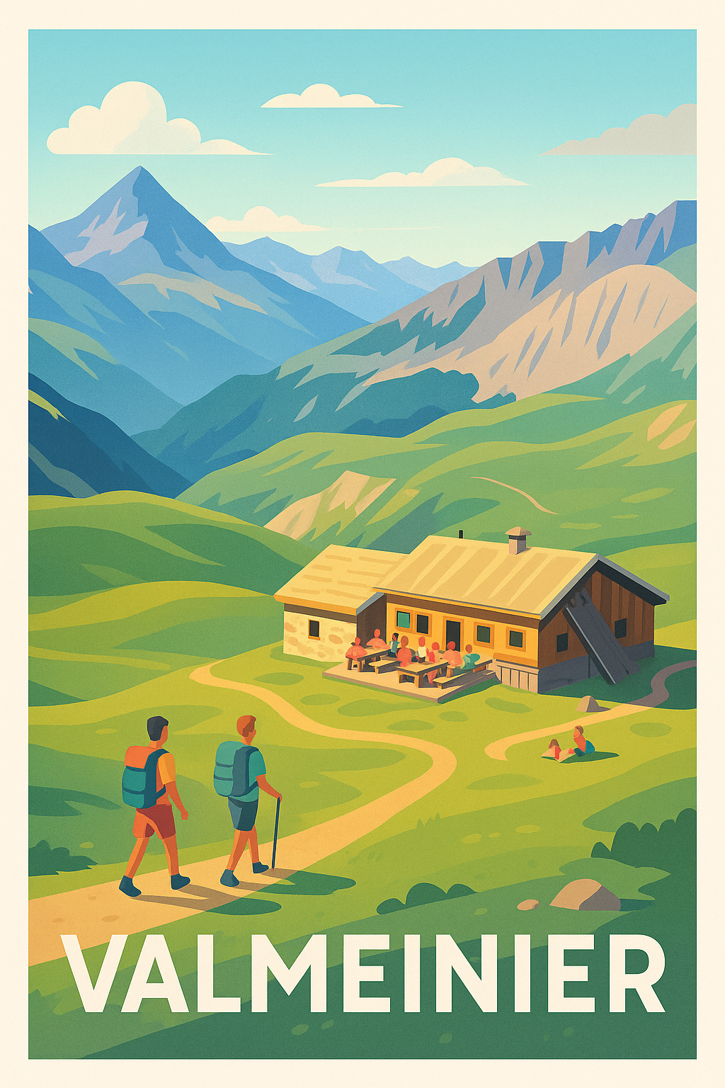 Affiche de Valmeinier - Évasion et Randonnée en Montagne