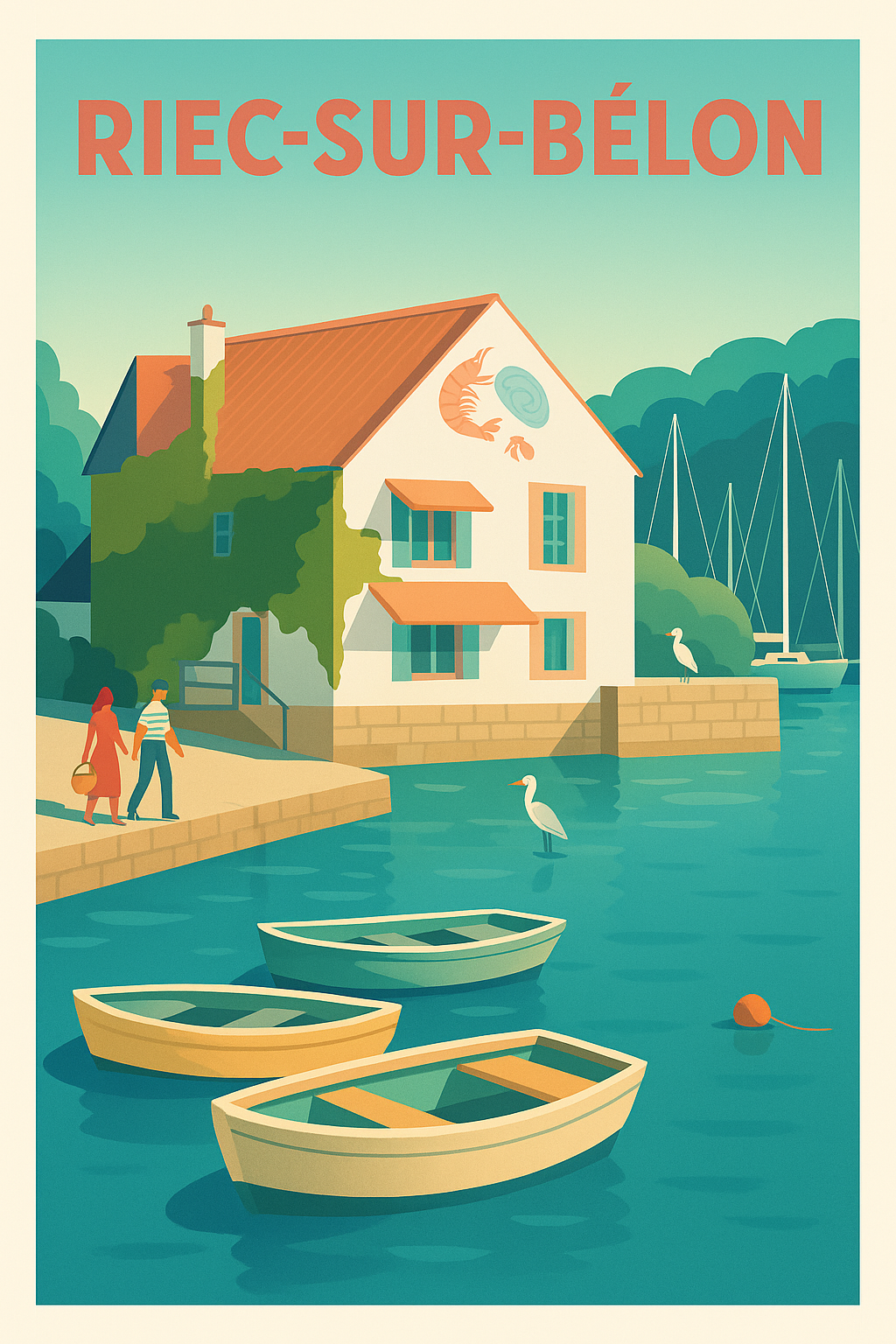 Affiche de Riec-sur-Bélon - Charme côtier et douceur bretonne