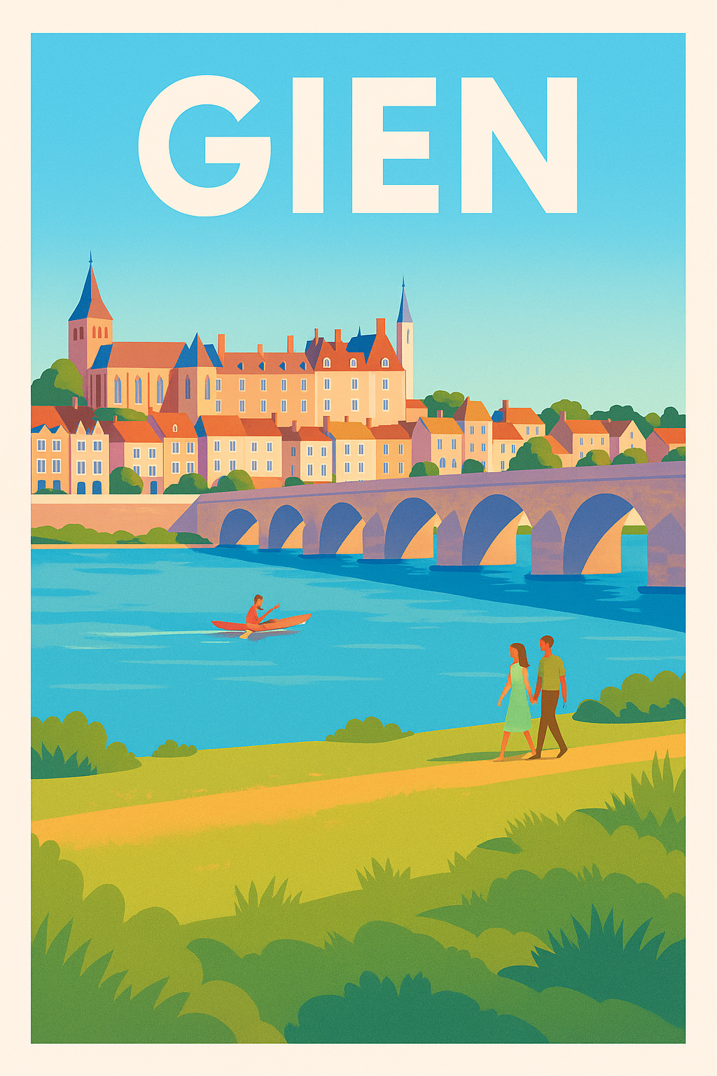 Affiche de Gien - Douceur et charme au bord de la Loire