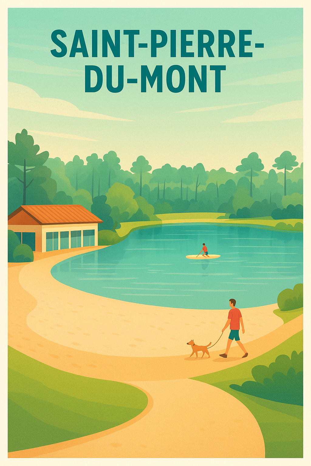 Affiche de Saint-Pierre-du-Mont - Évasion nature et détente au bord de l'eau