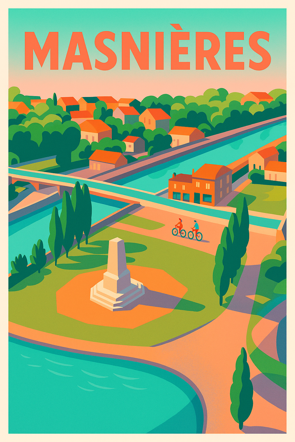 Affiche de Masnières - Charme et sérénité au fil de l'eau