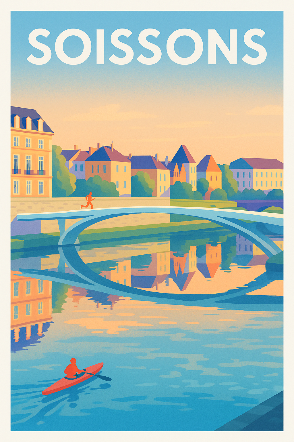 Affiche de Soissons - Harmonie riveraine au fil de l'eau