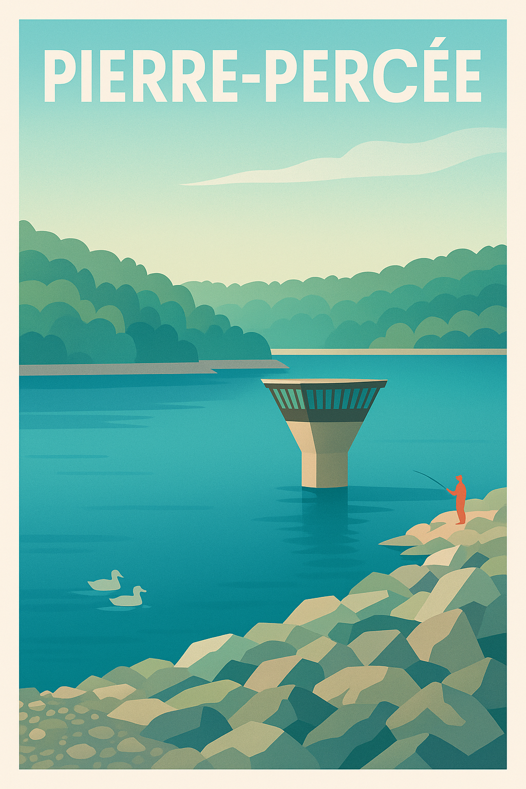 Affiche de Pierre-Percée - Sérénité au bord de l'eau