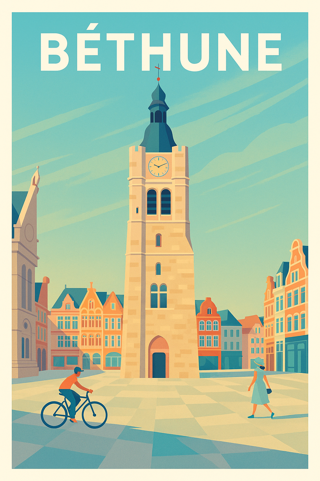 Affiche Béthune — Charme et Authenticité en Plein Cœur · poster d'art de Béthune
