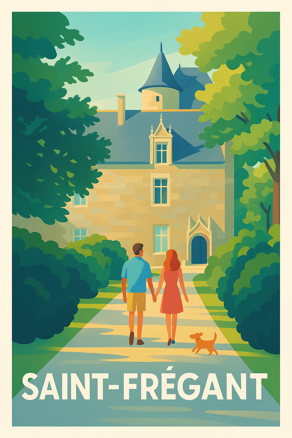 Affiche Saint-Frégant — Promenade au cœur d'un havre de paix · poster d'art de Saint-Frégant