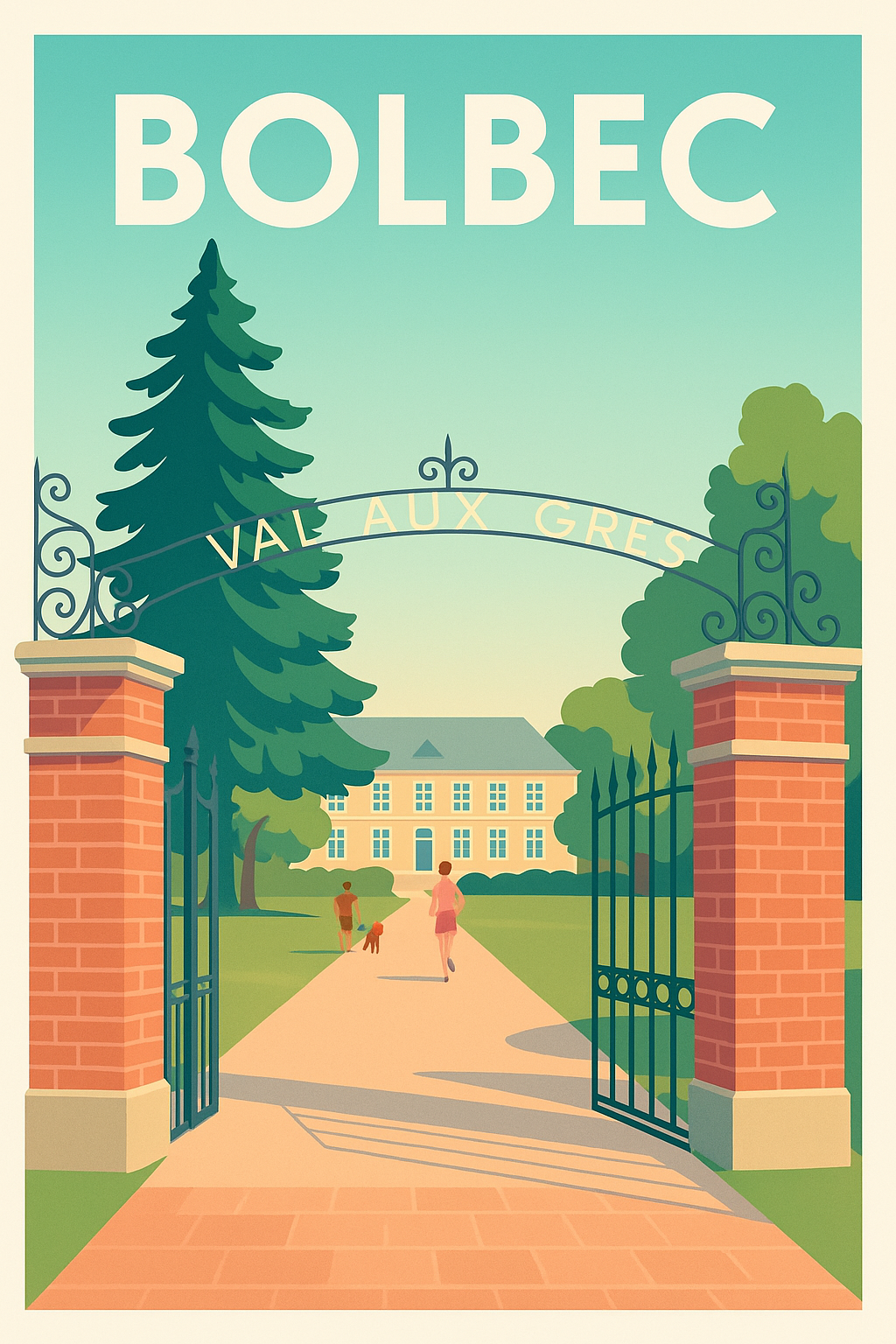 Affiche de Bolbec - Entrée paisible du Val aux Grès