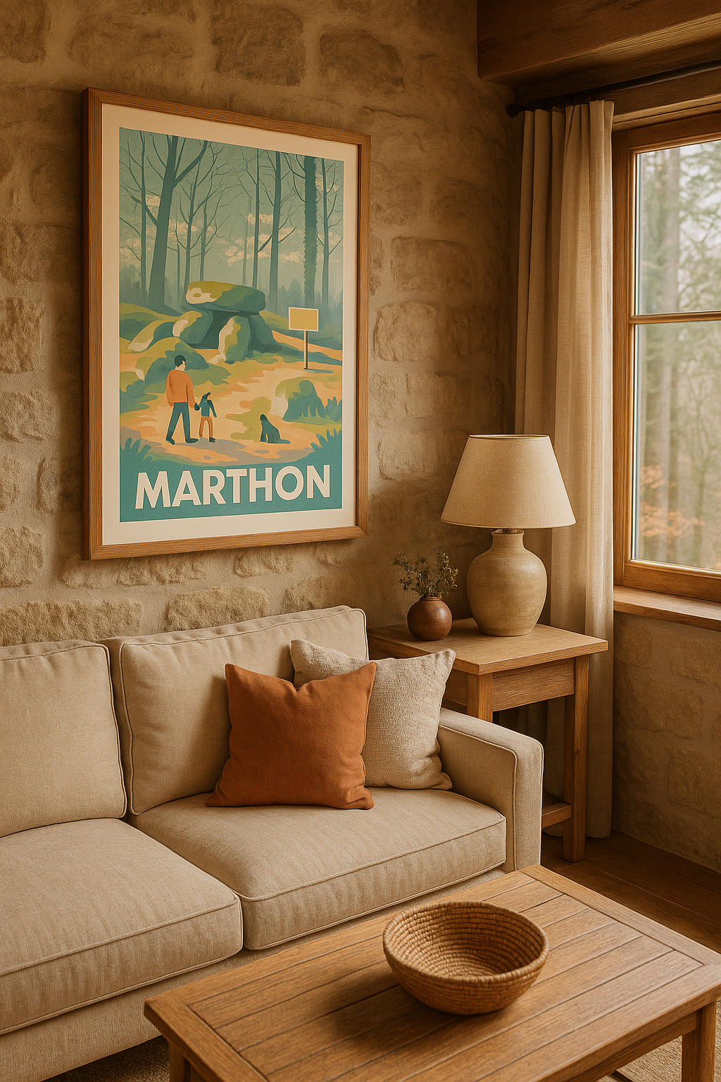 Mise en situation Affiche de Marthon - Promenade au cœur de la nature