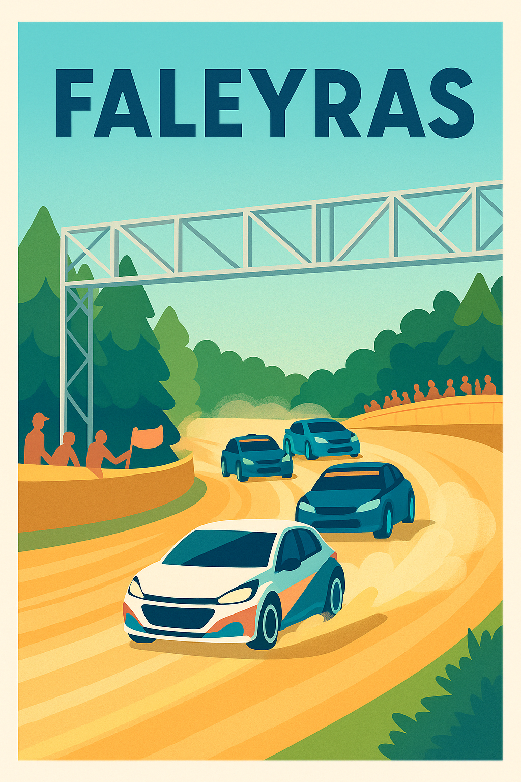 Affiche Faleyras — Action et adrénaline sur circuit · poster d'art de Faleyras