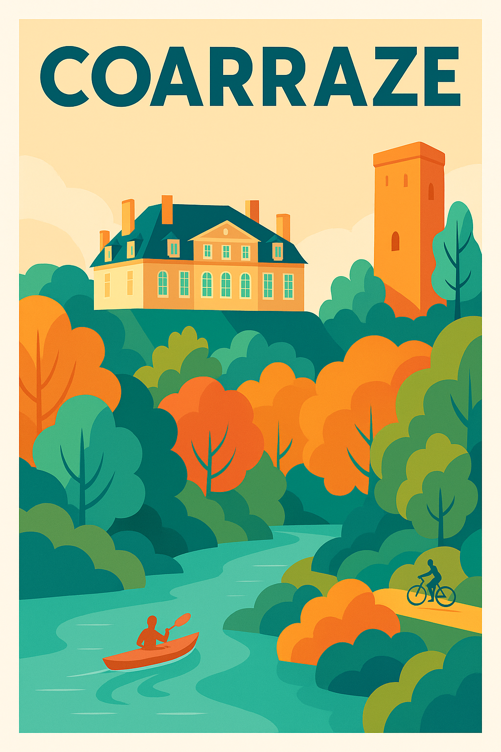 Affiche de Coarraze - Évasion au cœur de la nature et du patrimoine