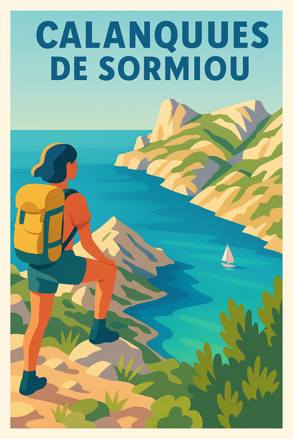 Affiche Calanques de Sormiou — Émerveillement naturel en Méditerranée · poster d'art de Calanques de Sormiou