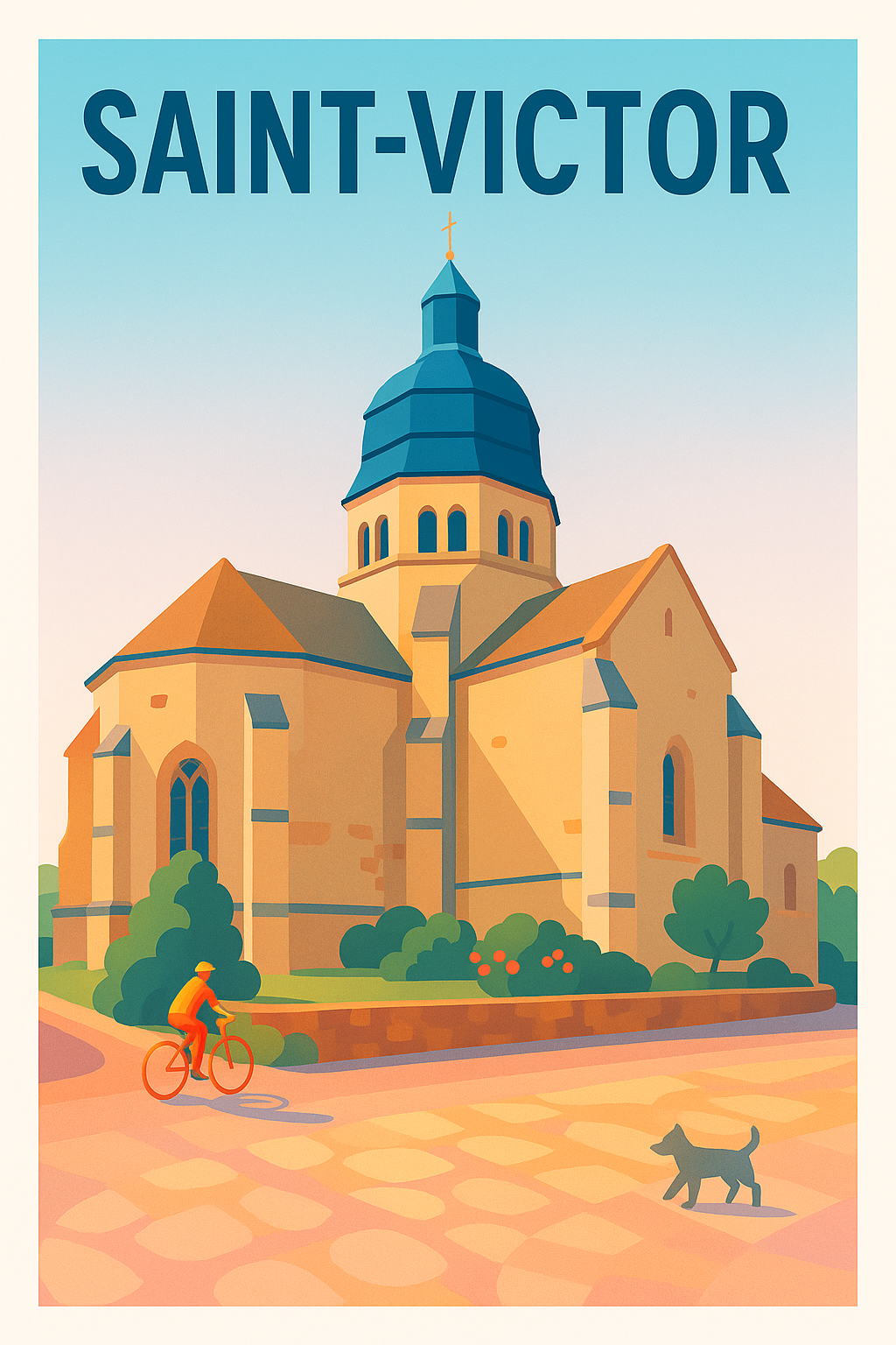 Affiche de Saint-Victor - L'élégance intemporelle de son église