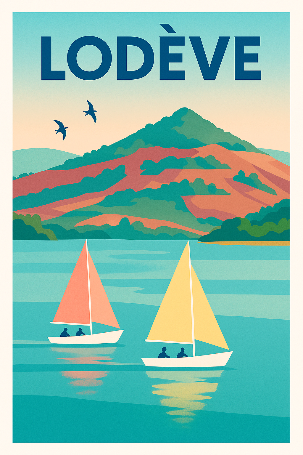 Affiche de Lodève - Évasion sur les eaux tranquilles
