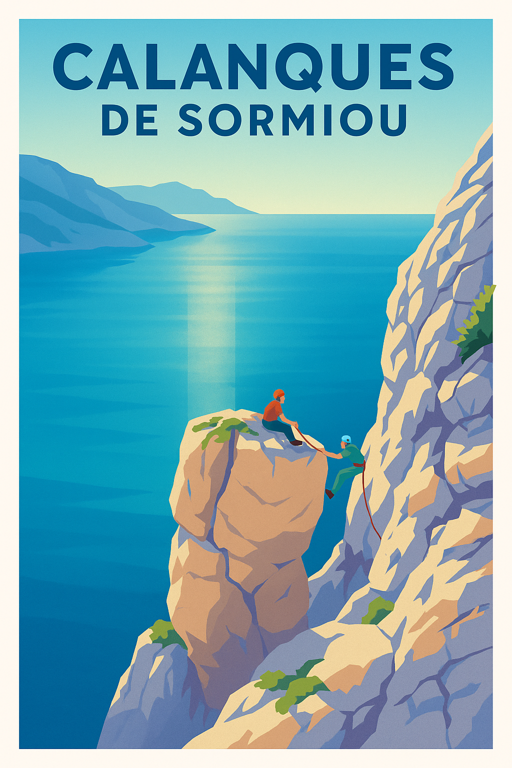 Affiche Marseille — Aventure et splendeur des Calanques de Sormiou · poster d'art de Marseille