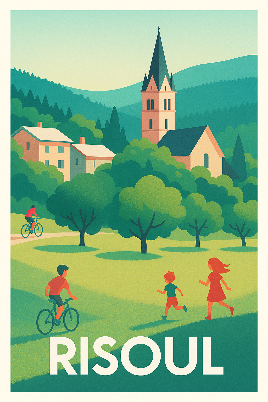 Affiche Risoul — Nature et loisirs en montagne · poster d'art de Risoul