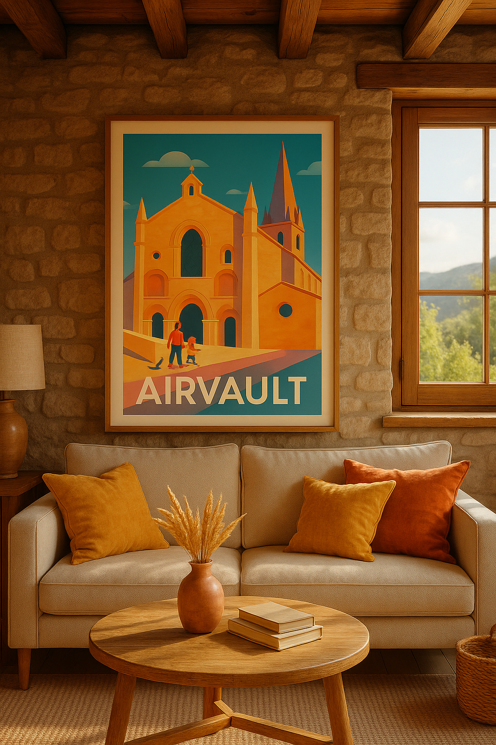 Mise en situation Affiche de Airvault - L’éclat intemporel de l’abbaye