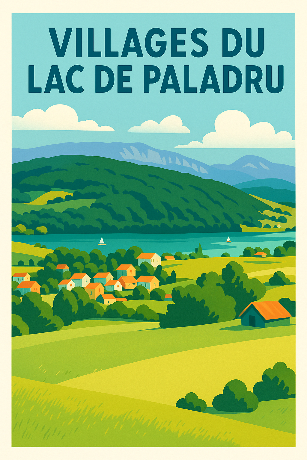 Affiche de Villages du Lac de Paladru - L'authenticité d'un paysage serein