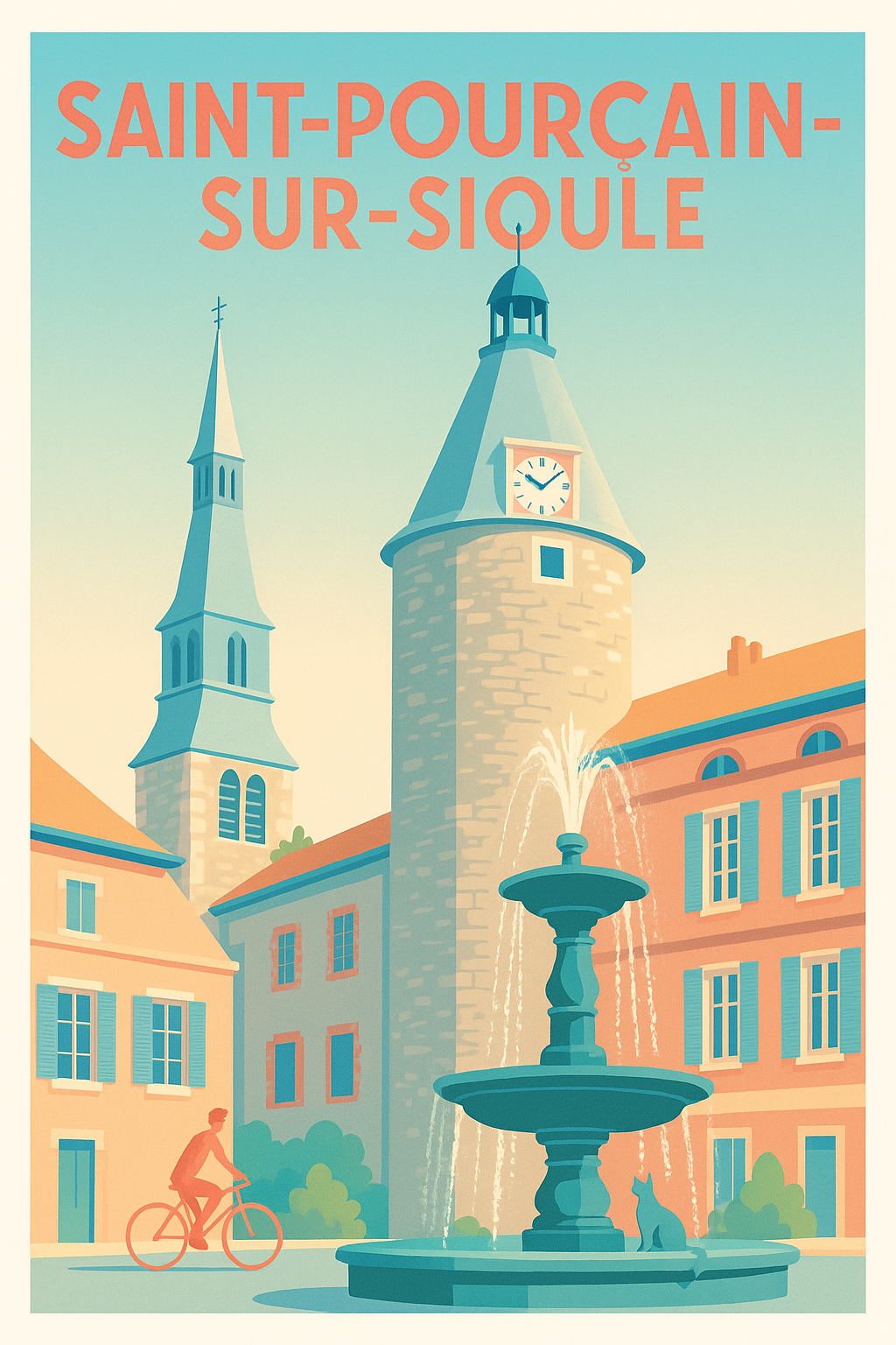 Affiche de Saint-Pourçain-sur-Sioule - Charme et sérénité au cœur de l'Allier