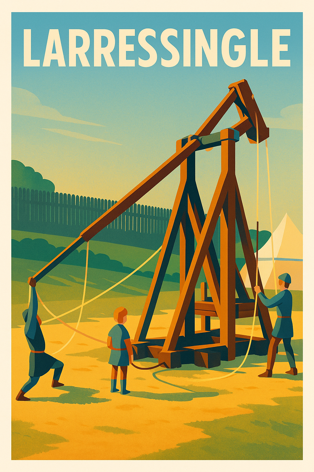Affiche Larressingle — L'Artisanat Médiéval à l'Honneur · poster d'art de Larressingle