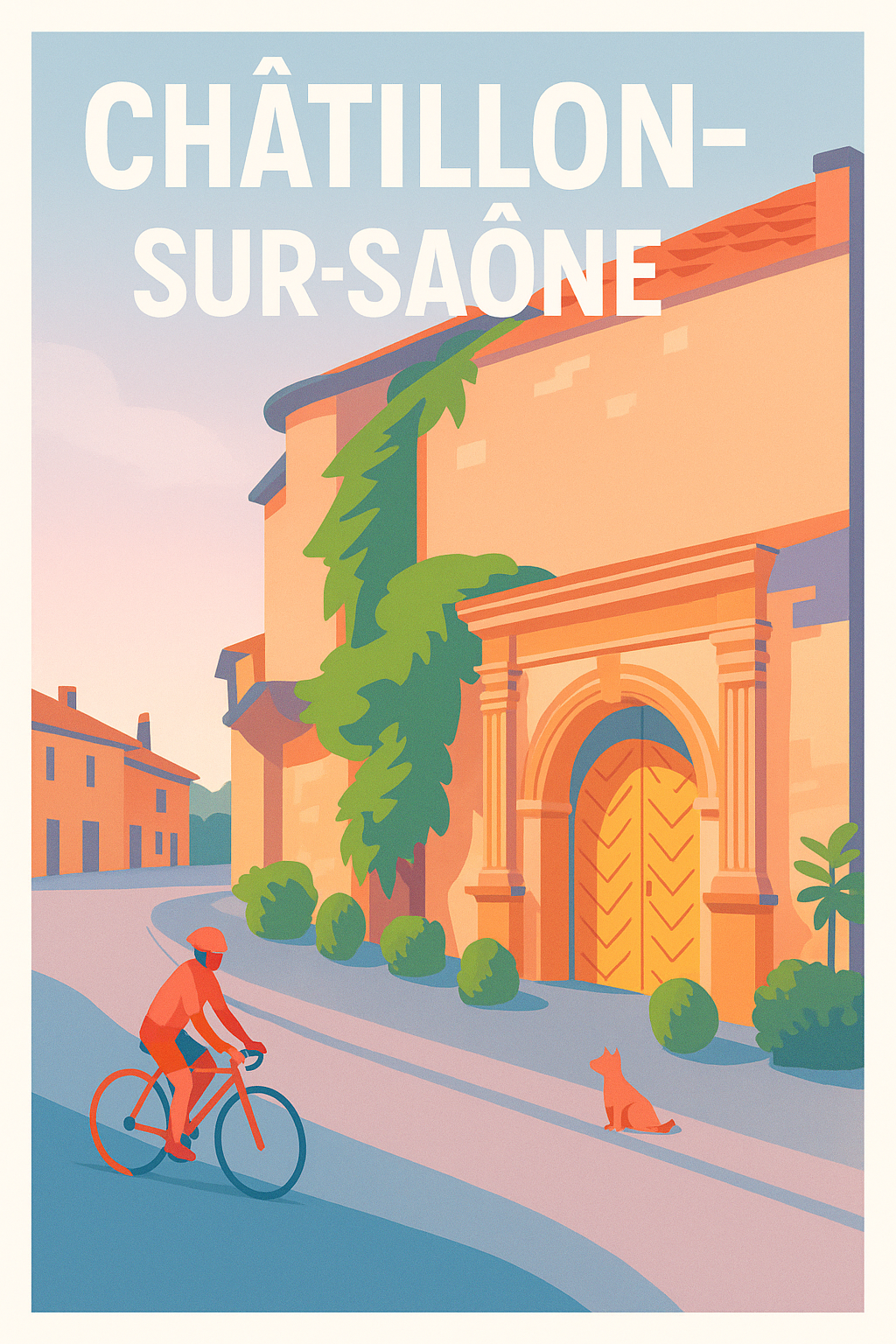 Affiche Châtillon-sur-Saône — Charme et sérénité en Lorraine · poster d'art de Châtillon-sur-Saône