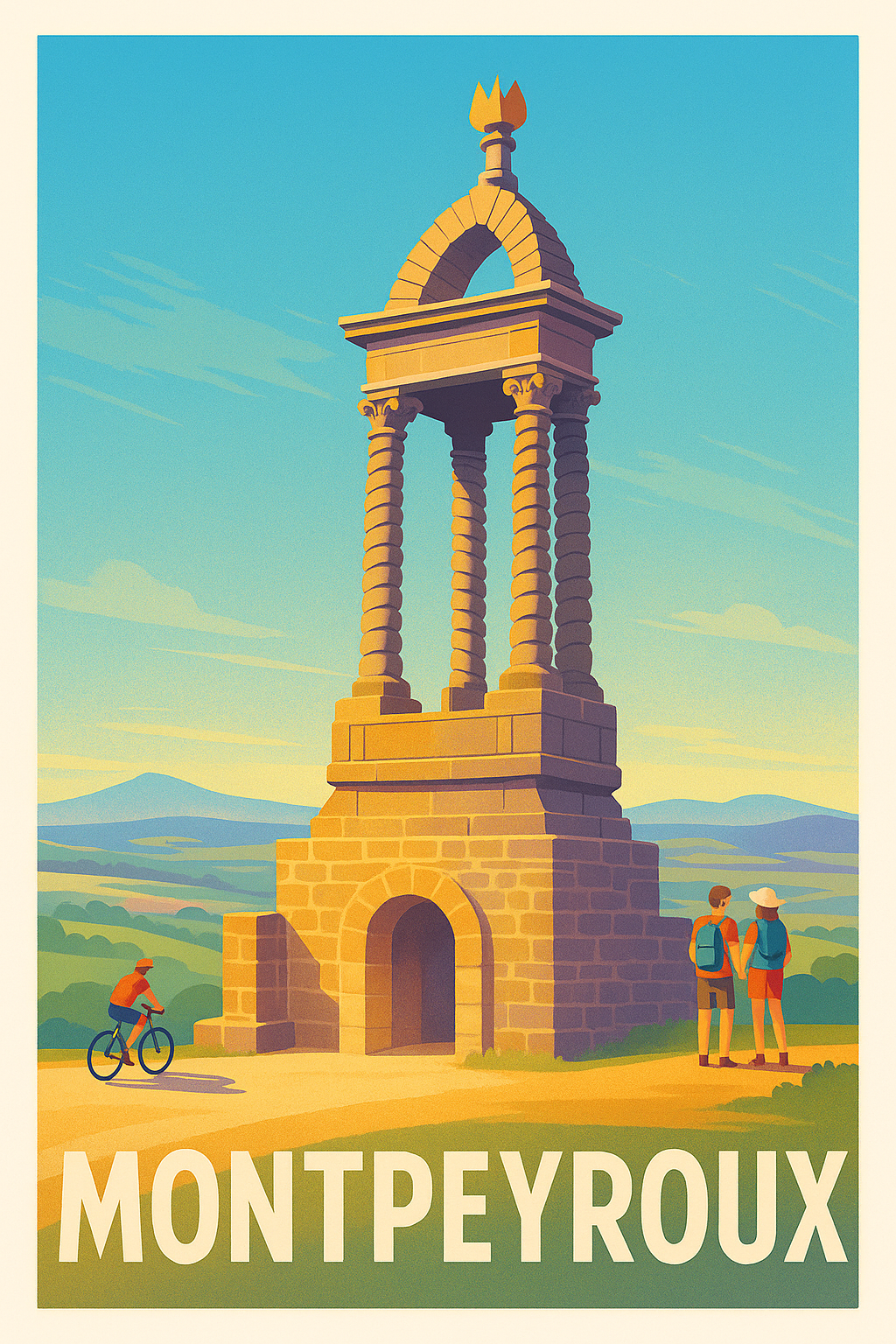 Affiche Montpeyroux — Escapade au Sommet Historique · poster d'art de Montpeyroux