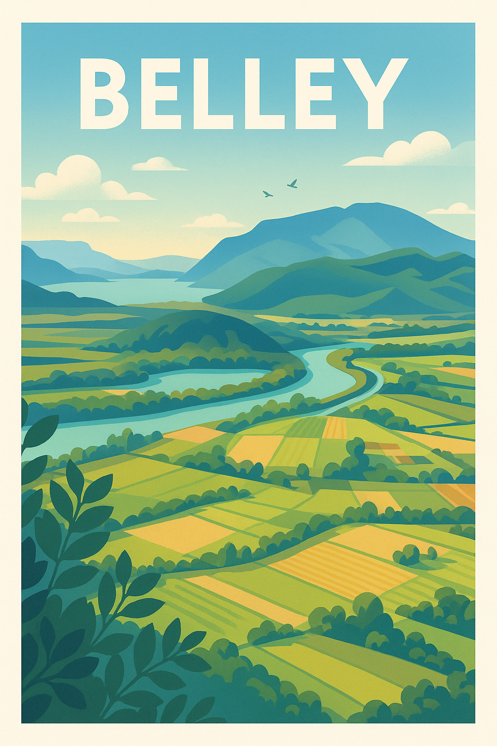 Affiche de Belley - Panorama naturel et apaisant