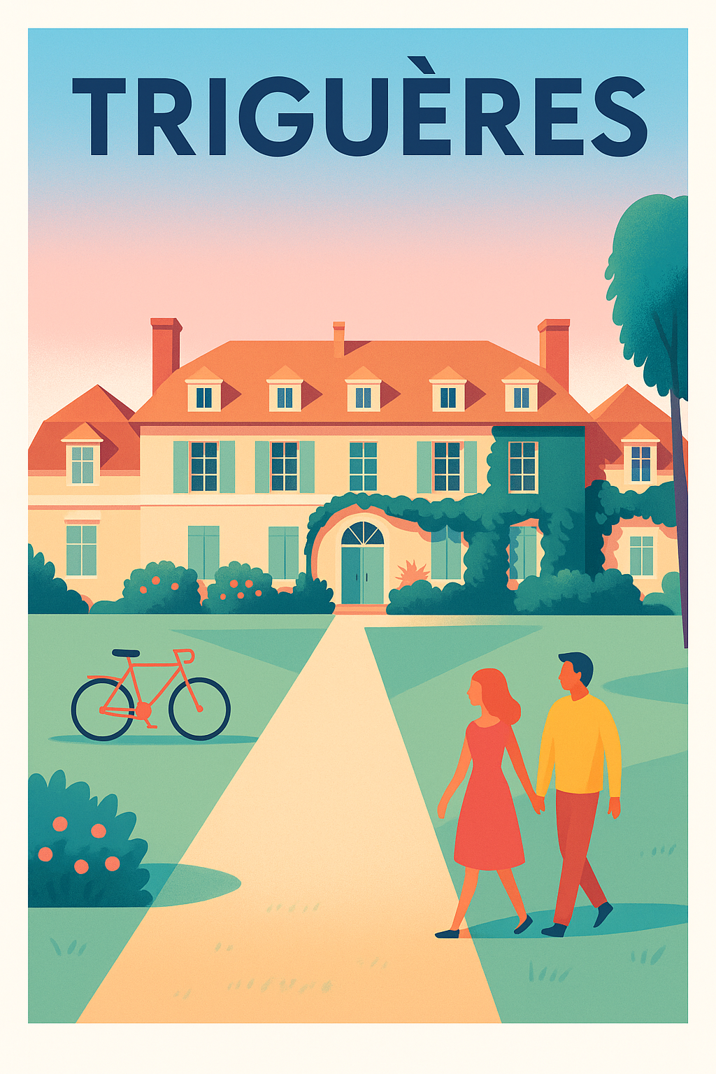Affiche de Triguères - L'élégance d'une balade champêtre
