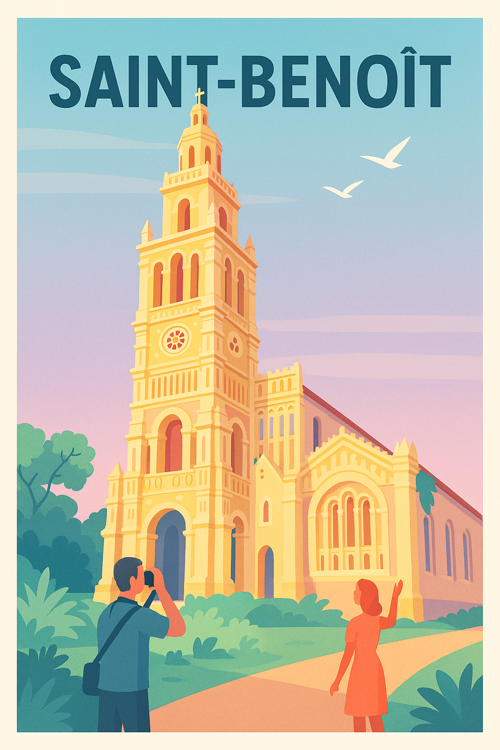 Affiche de Saint-Benoît - Découvrez la majesté de son patrimoine