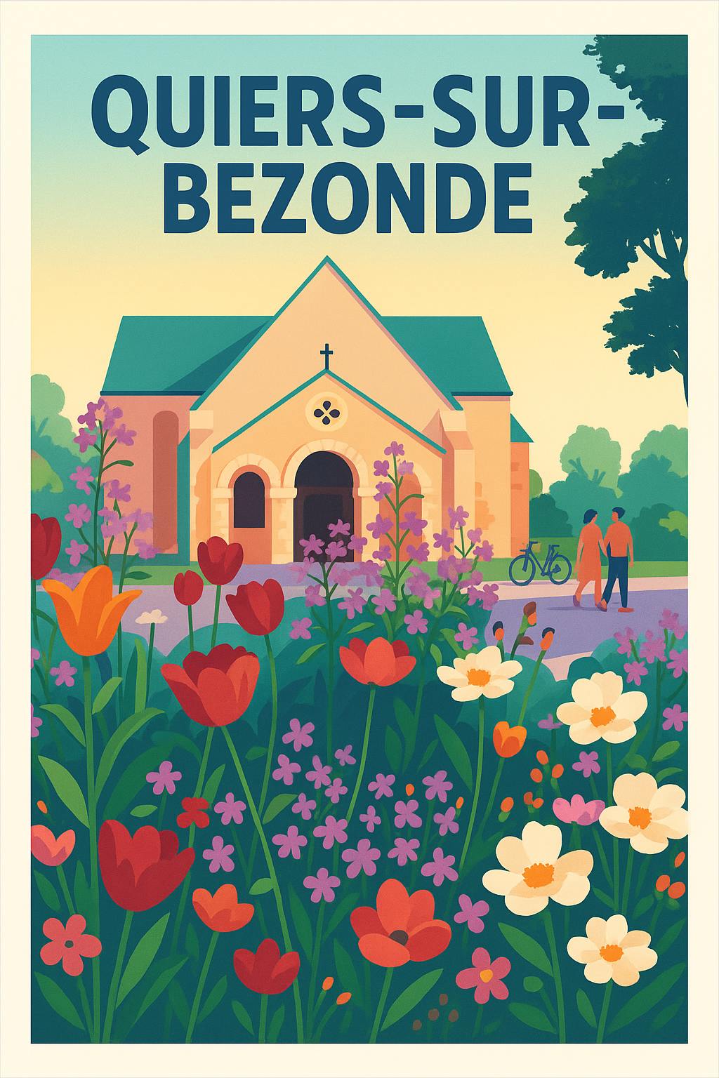 Affiche de Quiers-sur-Bezonde - Un écrin de fleurs et de sérénité