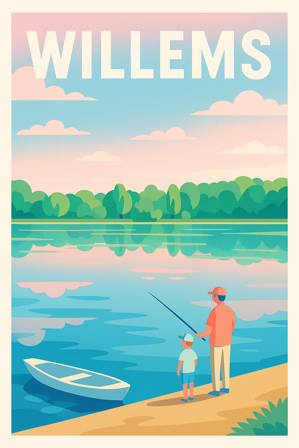 Affiche de Willems - Instant de sérénité au bord de l'eau
