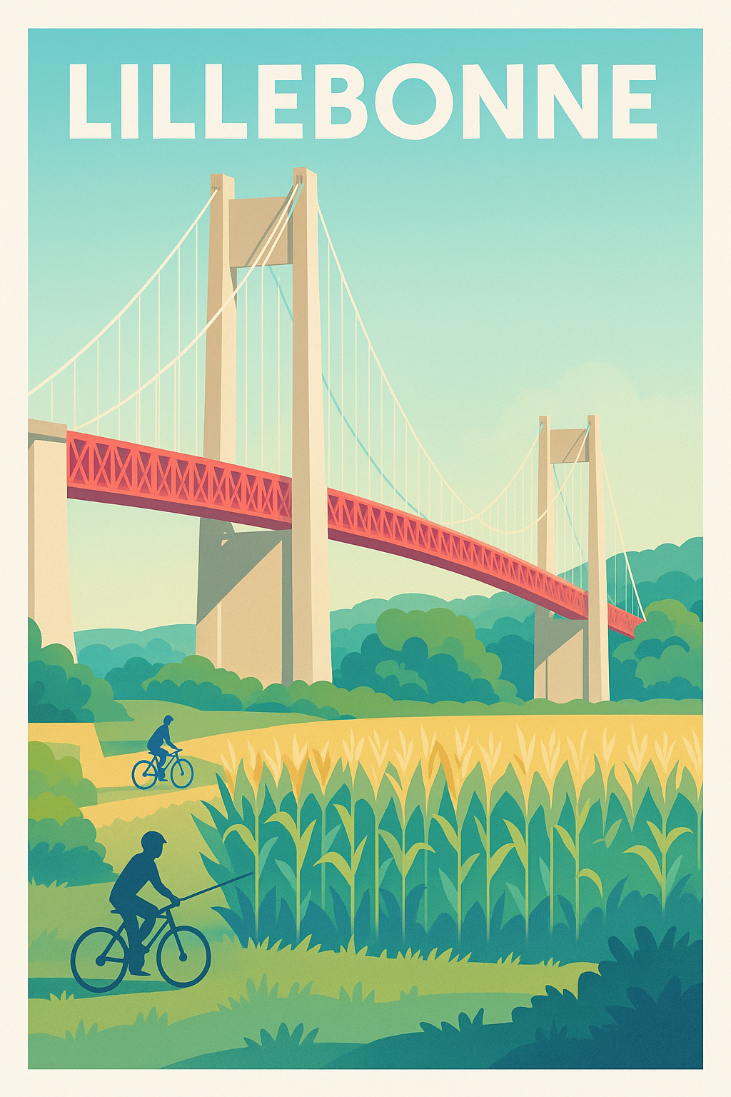 Affiche de Lillebonne - Harmonie entre nature et architecture