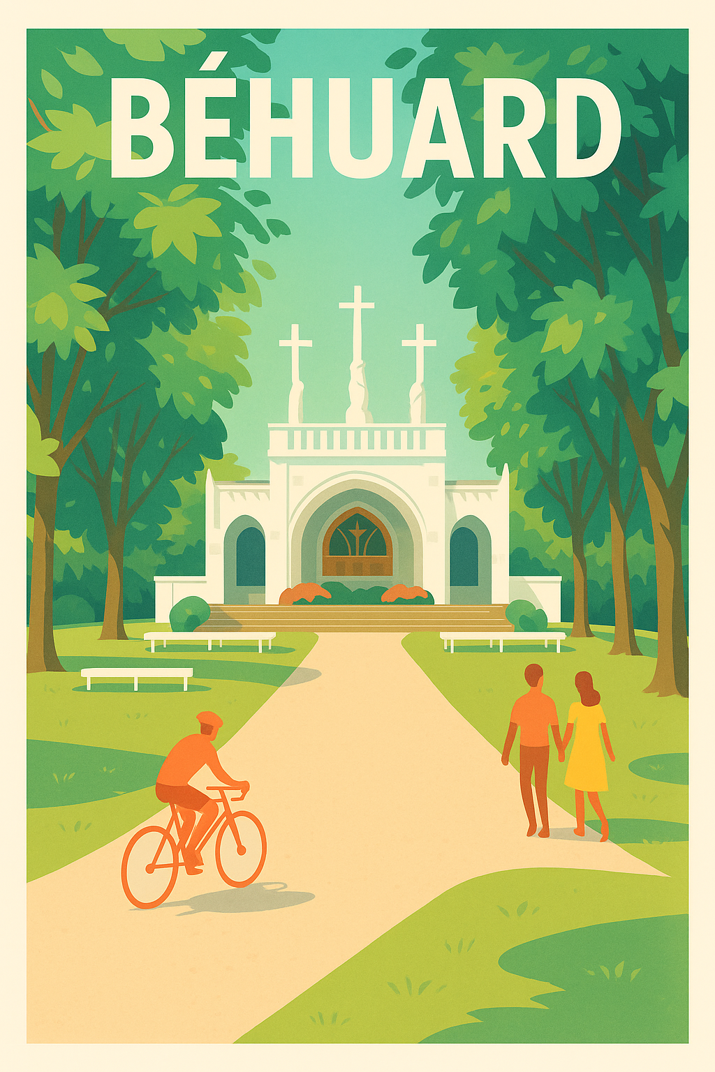 Affiche Béhuard — Invitation à la sérénité · poster d'art de Béhuard