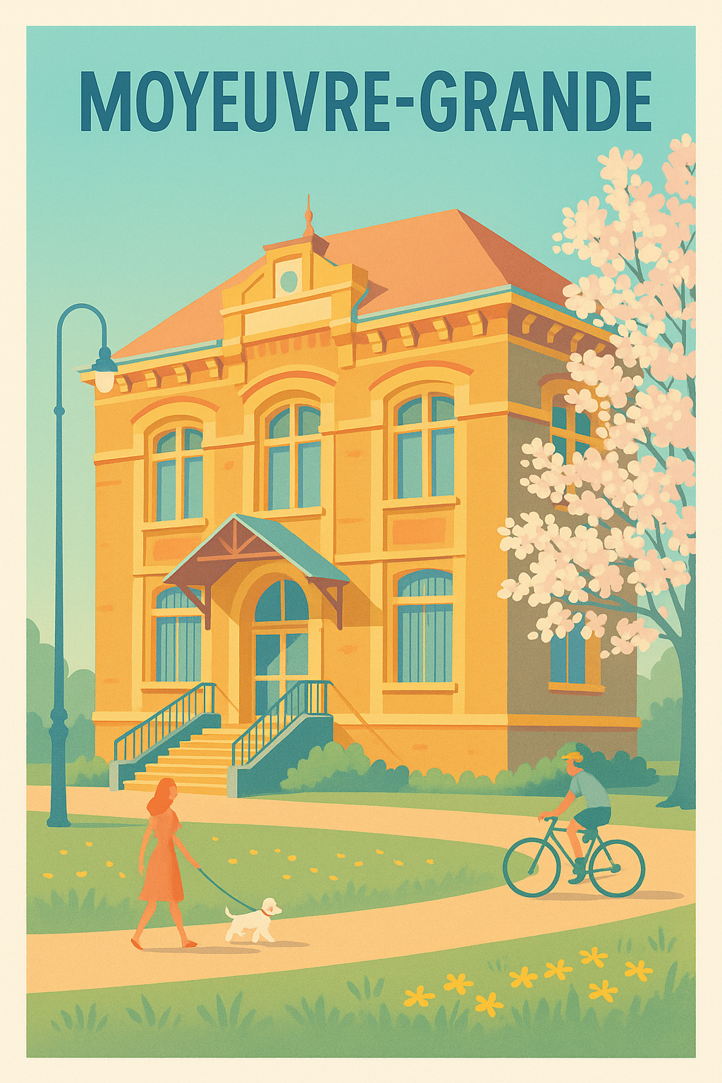 Affiche de Moyeuvre-Grande - Harmonie urbaine et nature apaisante
