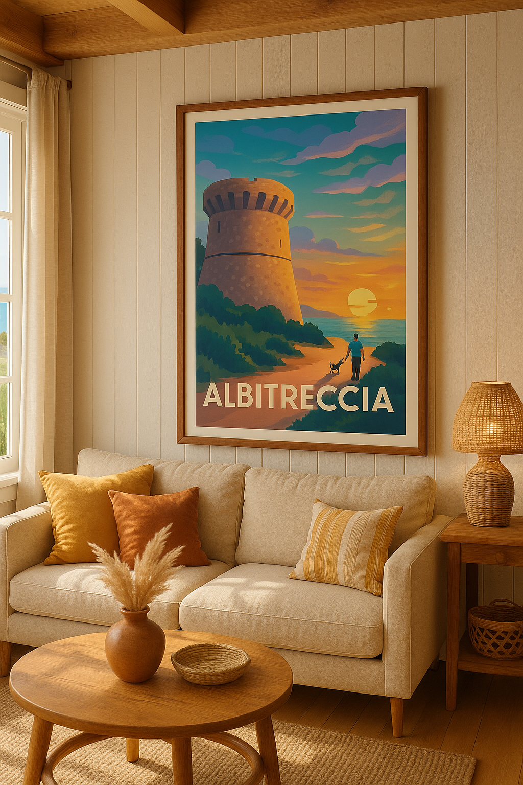 Mise en situation Affiche de Albitreccia - Promenade au coucher du soleil