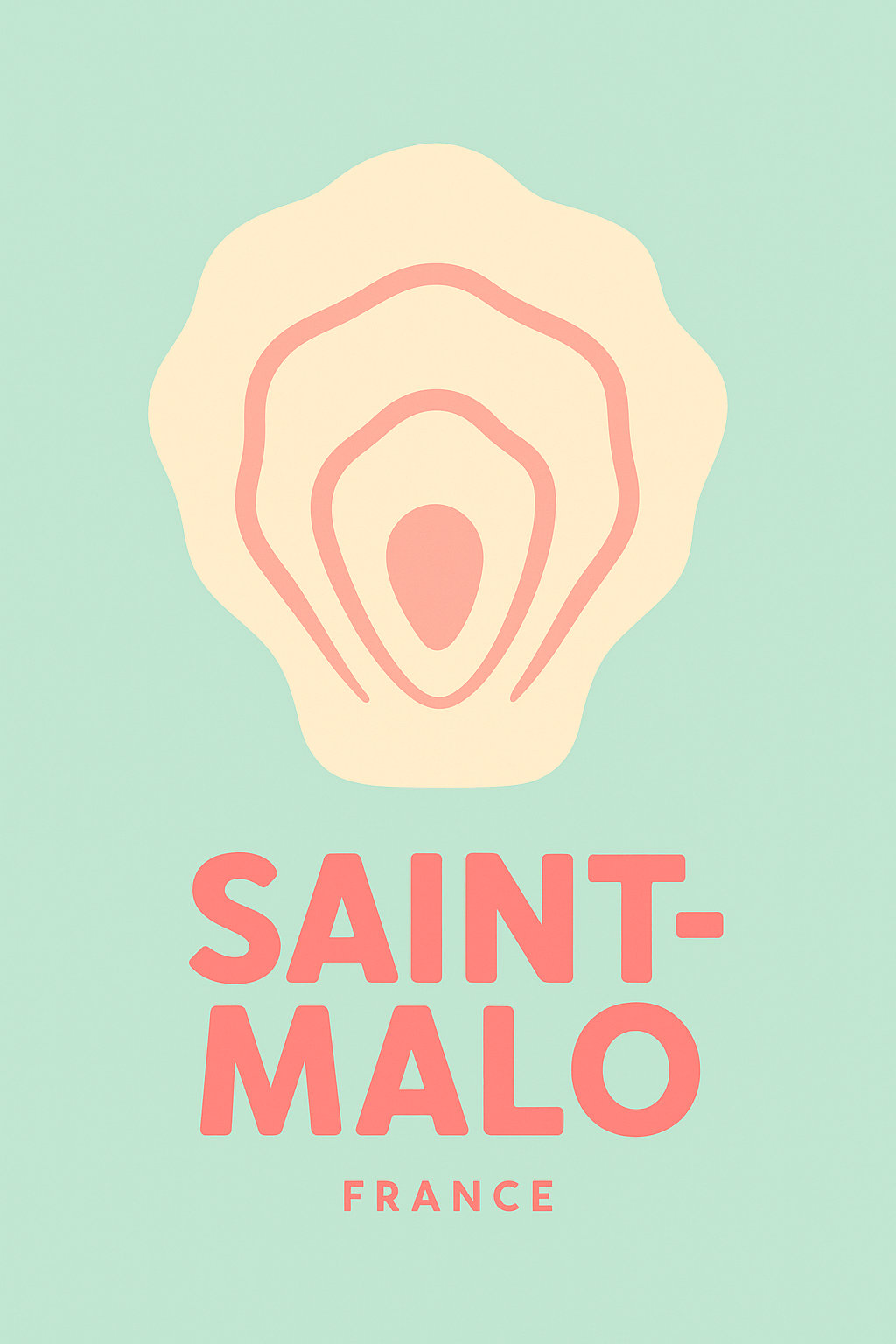 Affiche de Saint-Malo - L'élégance côtière simplifiée