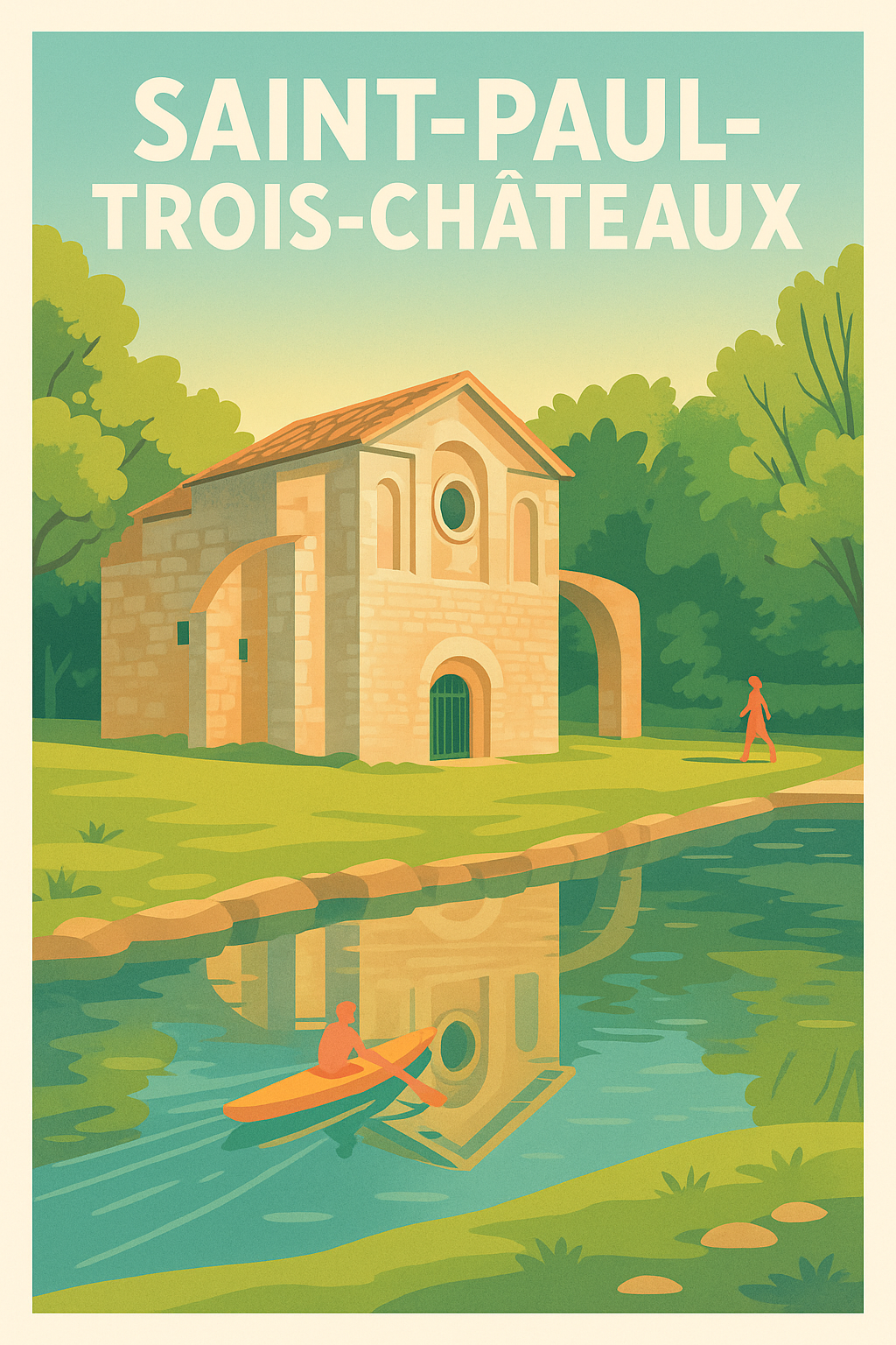 Affiche de Saint-Paul-Trois-Châteaux - Escapade paisible au fil de l'eau