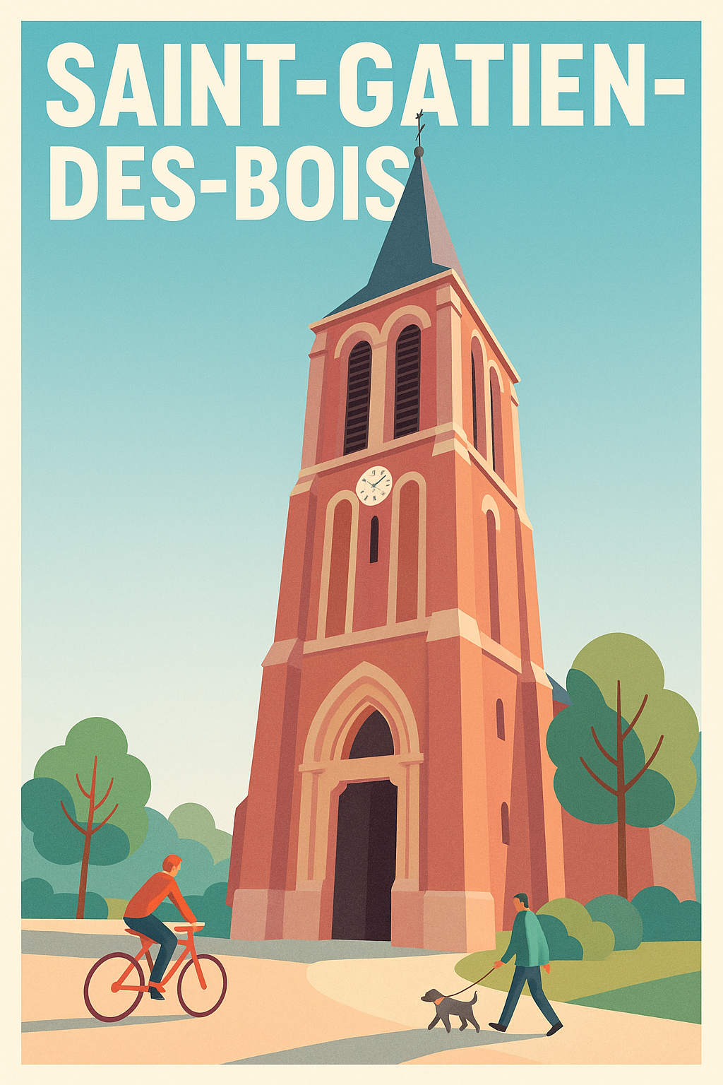 Affiche de Saint-Gatien-des-Bois - Charme intemporel au cœur de la nature