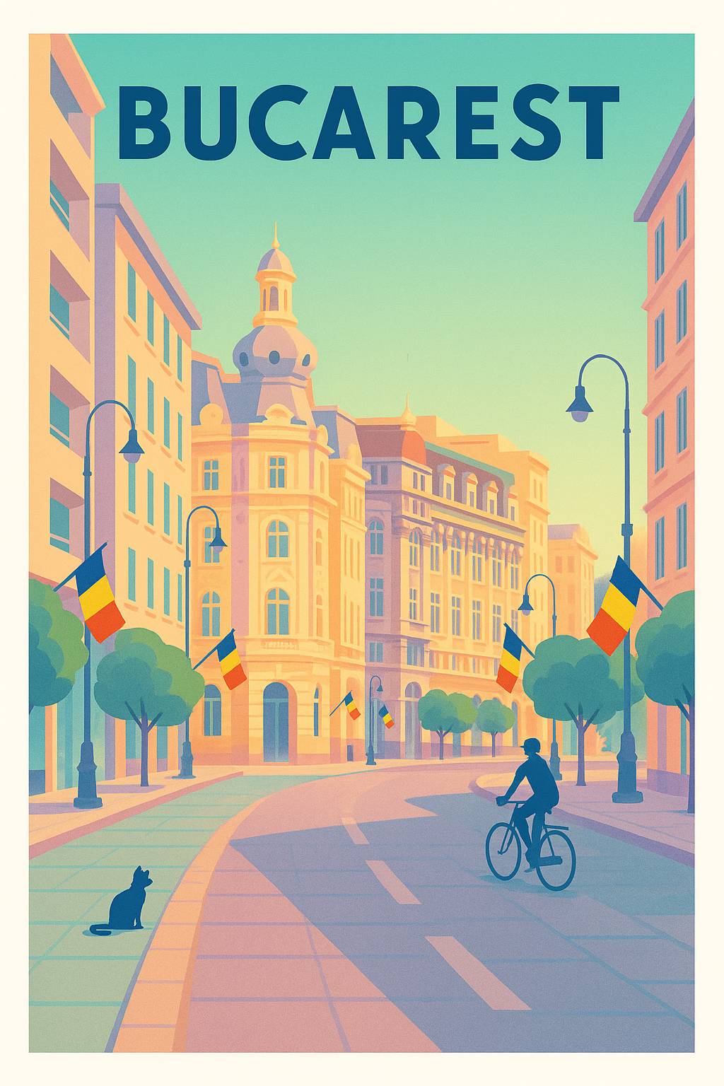 Affiche de Bucarest - Promenade en douceur dans la capitale roumaine