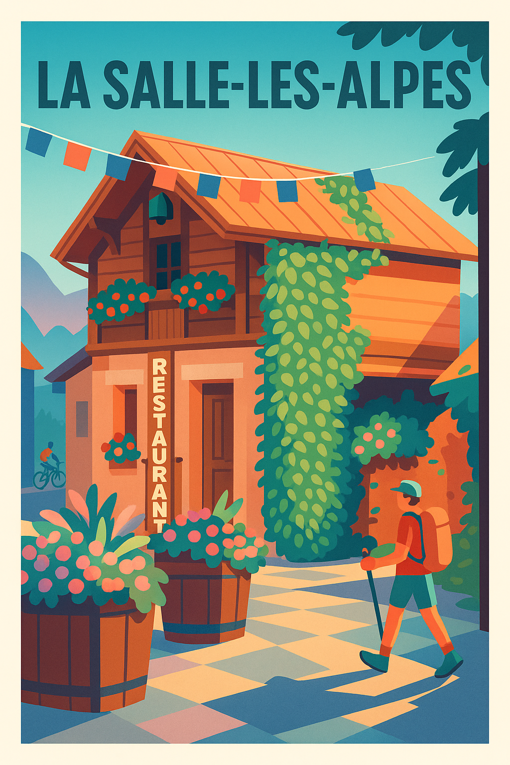Affiche de La Salle-les-Alpes - Ambiance montagnarde et détente